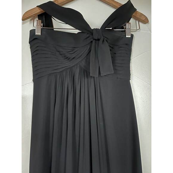 BCBG MAXAZRIA Black Maxi Dress Gown, Asymmetrical Straps Size XS‎ - Picture 2 of 16